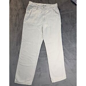 Columbia Mens 36x32 Carpenter Pants Light Tan Cotton Canvas Utility Workwear